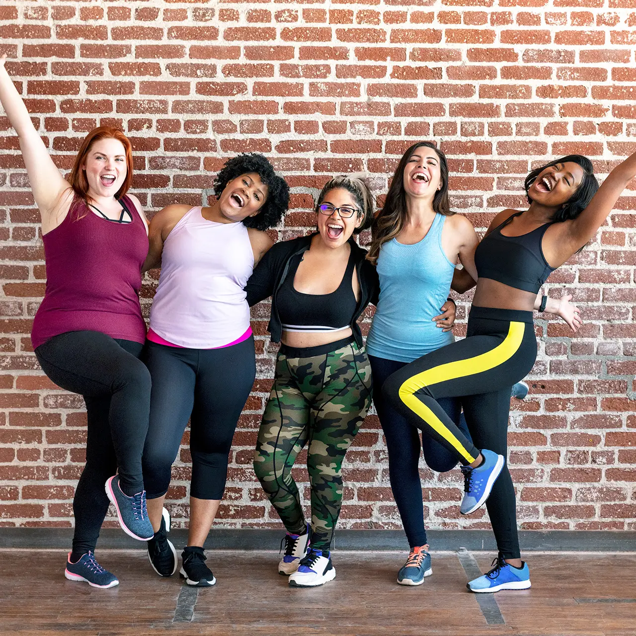 Tap-in-Line group class with smiling adult dancers in Randburg